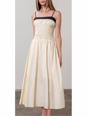 Anthropologie By The River Rosella Smocked Midi Dress